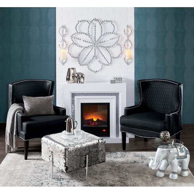 Faux-Crystal Tiered Sconce, , large