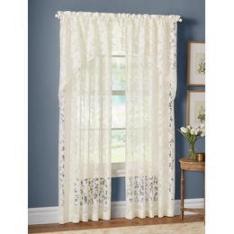 Curtains Drapes Luxury Sheer Grommet Valance Midnight Velvet