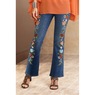Fleetwood Floral Embroidered Jean, , large