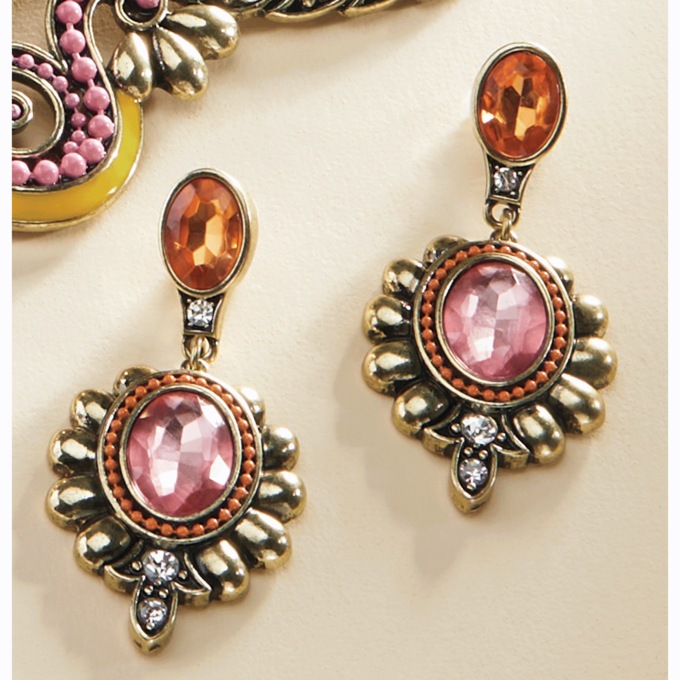 Crystal/Enamel Earrings, , large