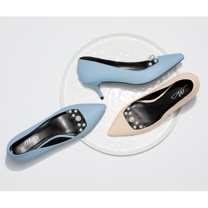 Pearl-Embellished Pump, , large