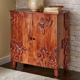 Carved Flower Cabinet, , large