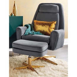 Naida Pedestal Armchair &amp; Ottoman, , large