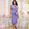Embellished Rosette Sheath Dress, , large