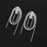Crystal Oval Earrings, , large