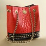 M.C. Handbags Macy Croco Bucket Bag, , large