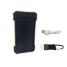 10,000mAh Solar Power Bank, Green Black, large