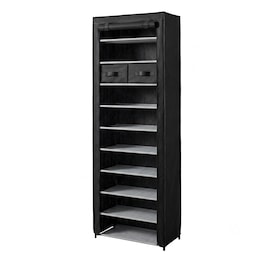 Tall 10-Layer Fabric Shoe Storage Organizer, , large