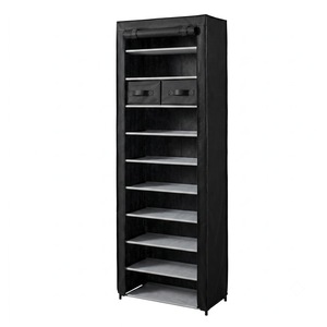 Tall 10-Layer Fabric Shoe Storage Organizer, , large