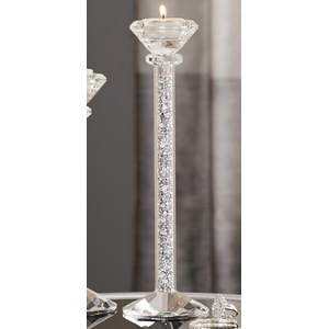 Tall Encrusted Candlestick, , large
