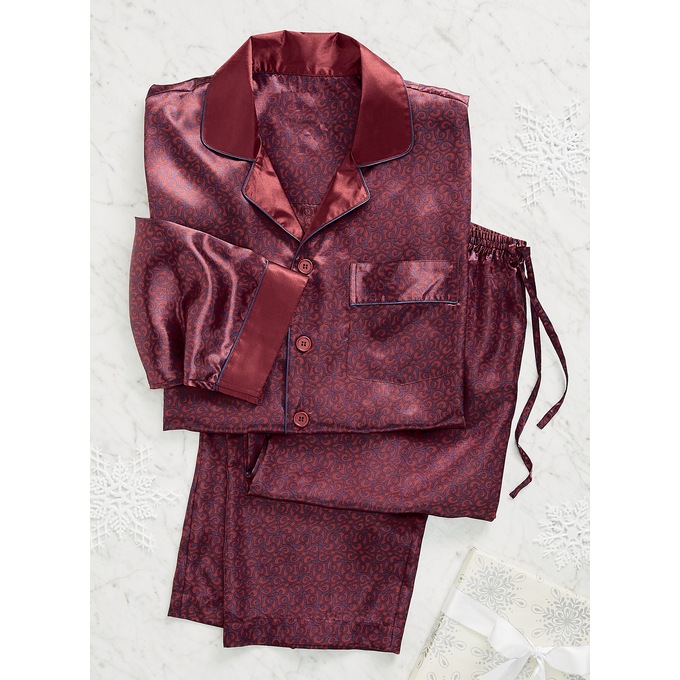 Steve Harvey Burgundy Scroll PJ, , large