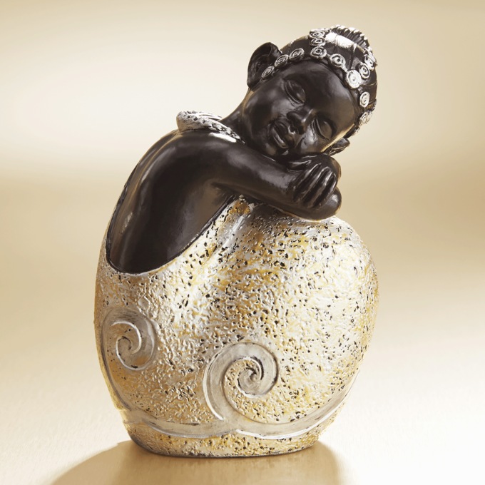 Global Sleeping Girl Figurine, , large