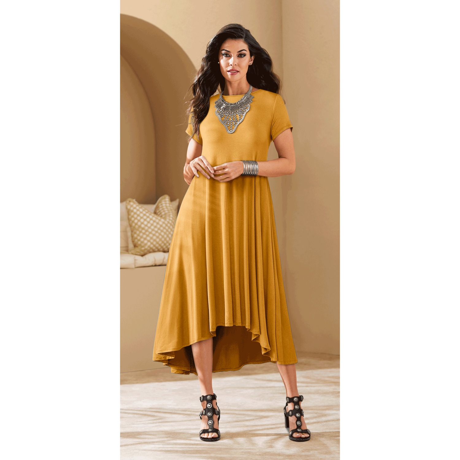High low clearance swing dress