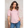 Prisha Puff-Sleeve Tee with Faux Pearls, , large