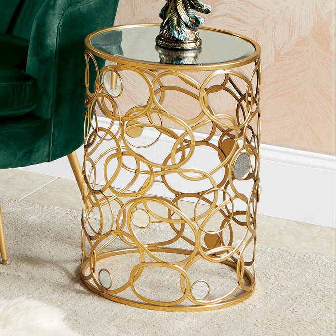 Mirror-Top End Table, , large