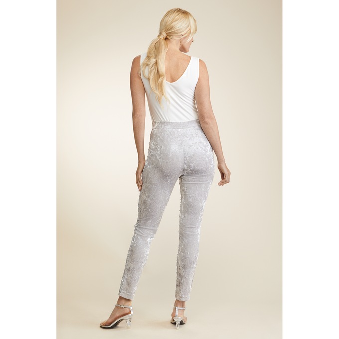 Lucinda Sequin Legging, Silver, large