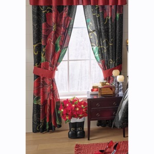 Gilded Poinsettia Panel Pair, , large