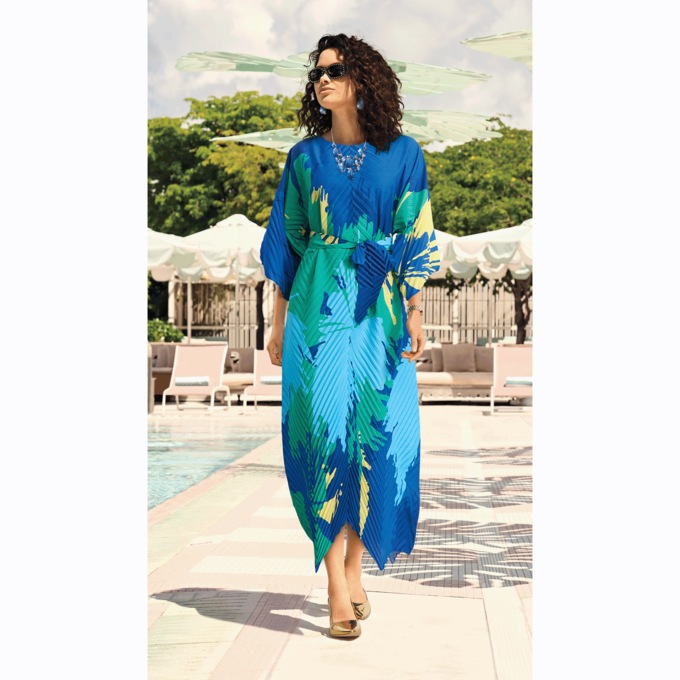 Annisha Pleated Maxi Dress, , large