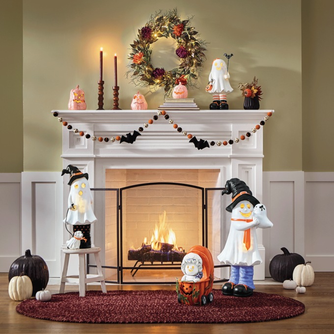 Halloween Felt Bat Garland, Multi, large