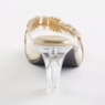 The Classique Vinyl Rhinestone Slide for Women with a Clear 2.5" Lucite Heel, , large