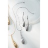 Elongated Teardrop Necklace & Earring Set, , large