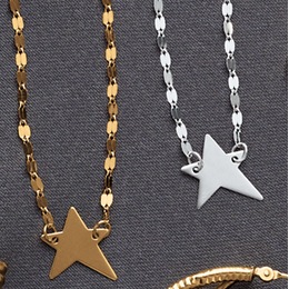 10K Gold Star Necklace, , large