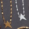 10K Gold Star Necklace, , large