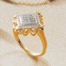 Diamond Scroll Ring, , large