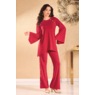 Demi 2-Piece Women's Pant Outfit with Sharkbite Hem, Spicy Red, large