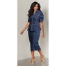 Brayden Denim Skirt Suit, , large