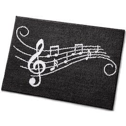 Music Note Bath Mat - 21&quot; x 34&quot;, , large