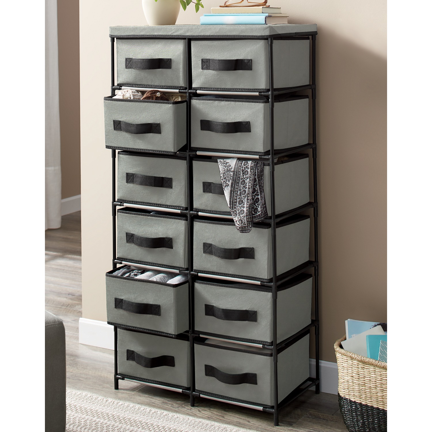 12Drawer Storage Organizer Midnight Velvet