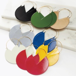 Color Fan Earrings, , large