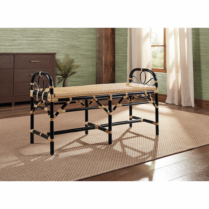 Camila Rattan Bench, , large