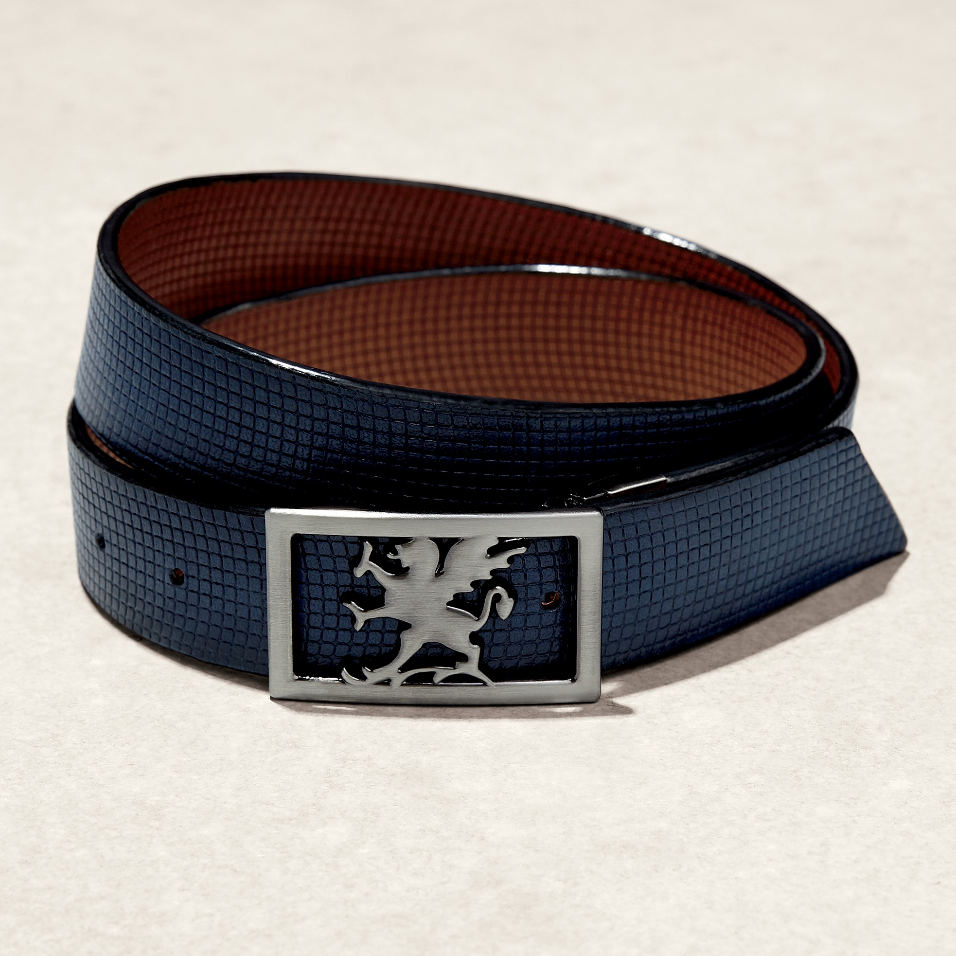 stacy adams cognac belt