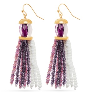 Purple Multistrand Earrings, , large