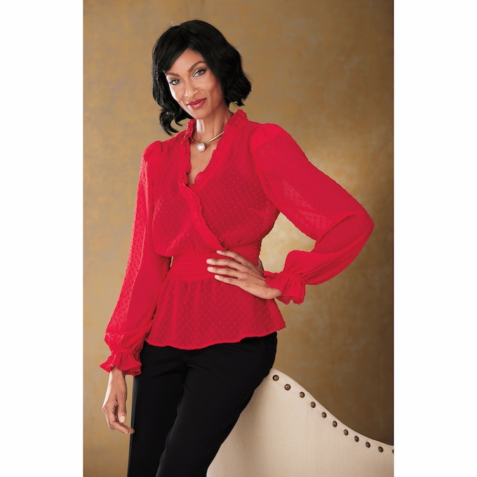 Delia Dot Blouse, , large