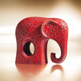 Textured Elephant Figurine, , large