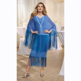 Skyler Fringey Jacket Dress, , large