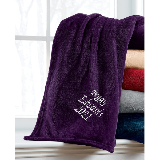 Personalized Plush Throw, , large