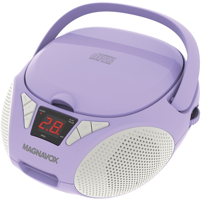 Magnavox Portable CD Boombox, Purple, large