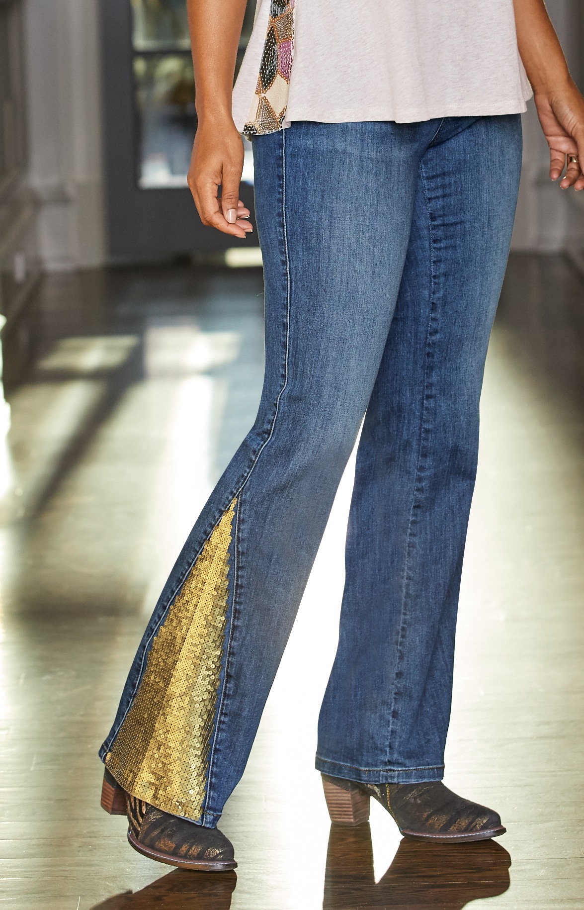 sequin jean