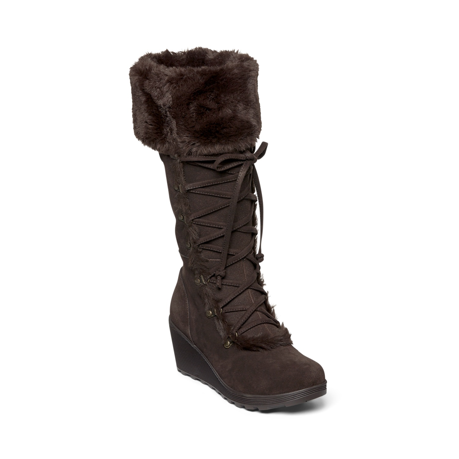 Bearpaw Minka Wedge Boot | Midnight Velvet