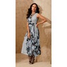 Stripey Floral Maxi Dress, , large