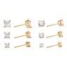 6-Pair Cubic Zirconia Post Earring Set, , large