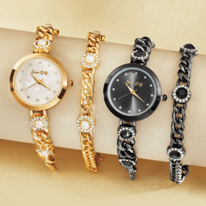 Round Watch & Bracelet Set, , large