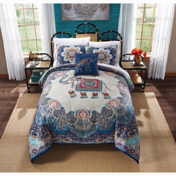Boho Elephant Accent Pillow, , large