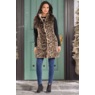 Remy Women&rsquo;s Reversible Long Puffer Vest with Faux Fur and Quilted Sides, , large