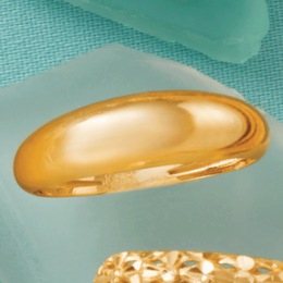 10K Gold Dome Ring, , large