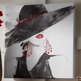 Embellished Mysterious Lady Canvas, , large